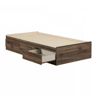 Yodi 3-Drawer Twin Mates Bed - Natural Walnut