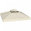 10' X 10' Double Tier Gazebo Replacement Canopy Cover, Upf30+, Cream White