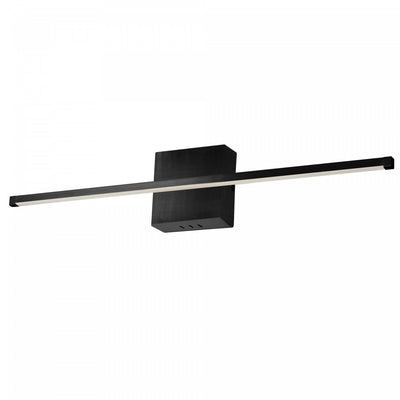 Dainolite Array LED Wall Sconce Horizontal 30w Matte Black White Acrylic Diffuser Lamp|Applique murale horizontale Array de Dainolite en acrylique blanc qui diffuse la lumière, avec fini noir mat et ampoule à DEL de 30 W