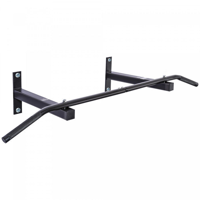 Soozier Wall Mount Chin Up Bar Upper Body Pull Up Training Workout Home Gym Exerciser Black