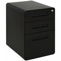 Vinsetto 3 Drawers File Cabinet On Wheels Lockable For Home Office