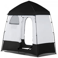 Outsunny Pop Up Shower Tent, Portable Privacy Shelter For 2 Persons, Changing Room With 2 Windows, 3