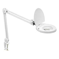 Dainolite LED Magnifier Lamp 8w 5d Lens White Finish