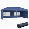 Outsunny 10' X 20' Outdoor Pop Up Canopy Tent W/ Carrying Bag, Blue
