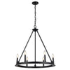 Dainolite Colby 6 Light Chandelier Matte Black Lamp