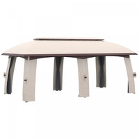 Outsunny 10' X 20' Patio Gazebo, Outdoor Gazebo Canopy Shelter With Netting, Vented Roof, Steel Fram