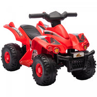 Qaba 6v Kids Atv Quad, 4 Wheeler Battery Powered Ride-On Electric Vehicle For Kids With Music, Forwa