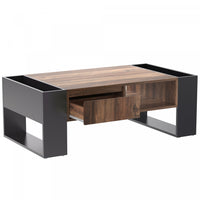 Kay Coffee Table With Handleless Drawer And Double Storage,grey 