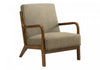 Monarch Specialties - Accent Chair, 34"H, Upholstered, Living Room, Bedroom, Brown Fabric, Brown Walnut Wood | Monarch Specialties - Chaise D'Appoint, 34"H, Rembourre, Salon, Chambre A Coucher, Marron, Bois Noyer Brun