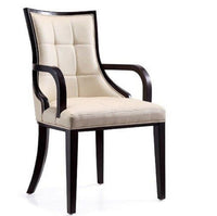 Manhattan Comfort Set of 2 Fifth Avenue Faux Leather Dining Chairs - Saddle & Walnut