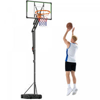 Soozier Basketball Hoop, 4.1-8.5ft Adjustable Basketball Goal with 18