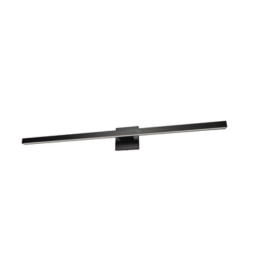 Dainolite Arandel Vanity Light 4"d 24w LED Matte Black White Acrylic Diffuser Lamp|Lumière de coiffeuse Arandel de Dainolite de 4 po de diamètre en acrylique blanc qui diffuse la lumière, avec fini noir mat et ampoule à DEL de 24 W