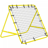 HOMCOM Rebounder Net Football Training Aid Kickback Target Play Yellow