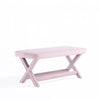 Abigail Mid-Century Modern Upholstered Velvet Accent Bench in Pink