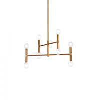 Dainolite Ava 8 Light Chandelier Vintage Bronze Lamp