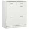 HOMCOM Entryway Shoe Cabinet with 2 Flip Drawers for 12 Pairs of Shoes
