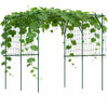 Outsunny Garden Arch Trellis, 7.3 FT Tall Cucumber Trellis, Green