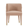 Manhattan Comfort Modern Maya Tufted Velvet Dining Chair - Nude