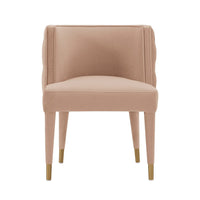 Manhattan Comfort Modern Maya Tufted Velvet Dining Chair - Nude