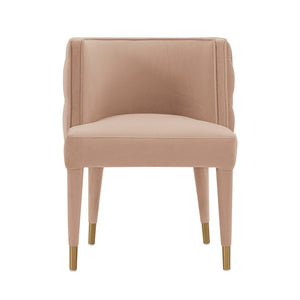 Manhattan Comfort Modern Maya Tufted Velvet Dining Chair - Nude