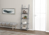70” Wall Shelf 5-tier Storage Unit With Framed Borders – Light Grey