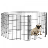 Pawhut Dog Playpen Puppy Play Pen, Pet Exercise Fences For Outside Indoor, Foldable Dog Kennel, 30