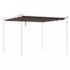 Outsunny Retractable Replacement Pergola Canopy For 10' X 10' Pergola, Pergola Cover Replacement, Coffee