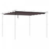 Outsunny Retractable Replacement Pergola Canopy For 10' X 10' Pergola, Pergola Cover Replacement, Co