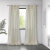 Habitat Bolton Linen Light Filtering Dual Header Curtain Panel - 52 x 63