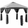 Outsunny 10' X 10' Pop Up Canopy Foldable Party Tent With Nettings, Grey