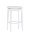 Claridge Fabric Backless Barstool - White