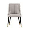 Manhattan Comfort Modern Eda Velvet & Leatherette Dining Chair - Grey