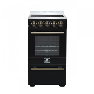Forno Pallermo 20 Inch Electric Range in Black, 2.05 cu.ft. - FFSEL6051-20BLK | Cuisiniere electrique Pallermo de 20 po, noire, capacite totale de 2,05 pi³ - FFSEL6051-20BLK