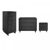 Granville Modern 3-Piece Dresser Set in Charcoal Gray 