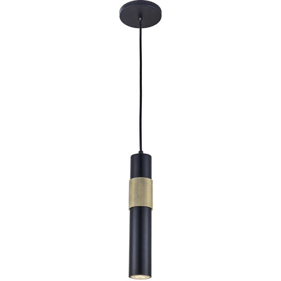 Dainolite Passwell 1 Light Pendant Matte Black/Aged Brass Lamp|Luminaire suspendu Passwell de Dainolite avec fini noir mat et laiton vieilli et 1 ampoule