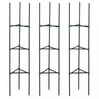 Outsunny 3 Pack Tomato Cage Set, Diy Tomato Plant Support, Dark Green