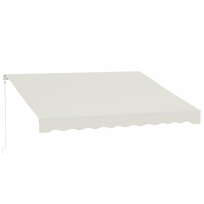 Outsunny 12' X 10' Electric Retractable Awning W/ Remote Controller, Cream