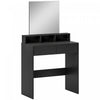 HOMCOM Makeup Vanity Desk with Mirror, Drawers, Black