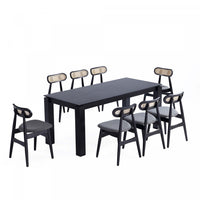 Colbert and Rockaway Modern Industry Chic 9-Piece Dining Set in Black and Gray 