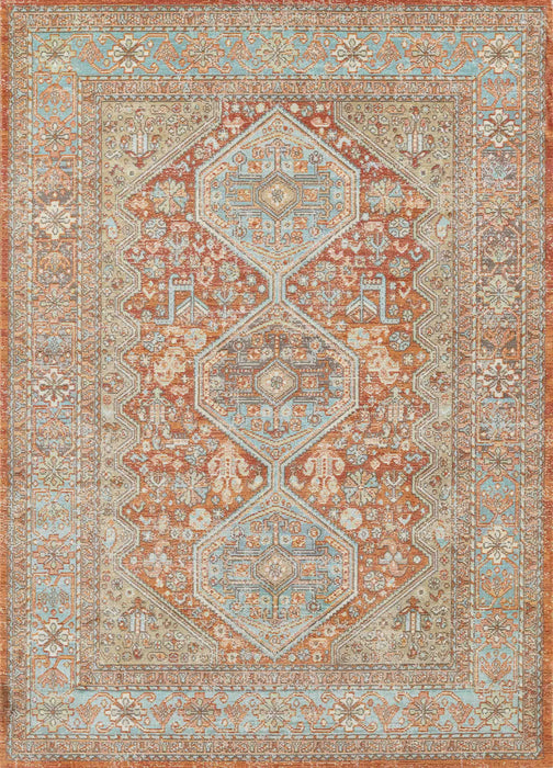 Alicia Traditional 9'3\" x 11'10\" Area Rug in Brown Indoor Area Rug