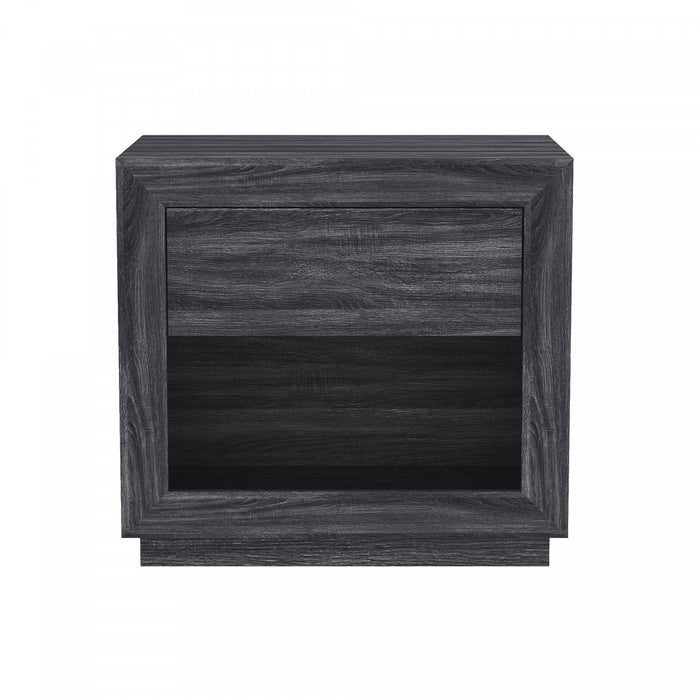 Soren Contemporary 26\" Nightstand in Charcoal Gray (1-Drawer)