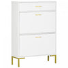 HOMCOM Shoe Storage Cabinet Modern Shoe Storage Organizer with Flip Doors