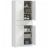 HOMCOM 72.4\" Tall Kitchen Pantry Cabinet, Storage Cabinet with Doors, White