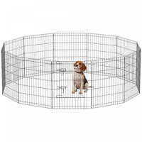 PawHut Dog Playpen Puppy Play Pen, 12 Panels Pet Exercise Fences for Outside Indoor, 30