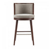 Evalyn Modern Wood Upholstered Barstool in Dove