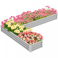 Outsunny L-shaped Raised Garden Bed, 82