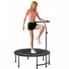 Soozier 39" Mini Exercise Trampoline Indoor Fitness Rebounder w/ Adjustable T-Bar Black