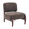 Coco Modern Lounge Chair with Solid Wood Frame and Durable Upholstery, Brown | Coco Fauteuil de Salon Moderne avec Cadre en Bois Massif et Revetement Durable, Brun
