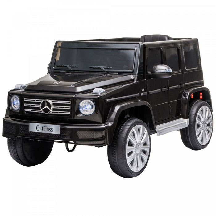 Aosom Compatible 12v Battery-powered Kids Electric Ride On Car Mercedes Benz G500 Toy With Parental Remote Control Music Lights Mp3 Suspension Wheels For 37-96 Months Black