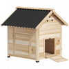 PawHut Duck House, Outdoor Chicken Coop, Wooden Duck Coop with Openable Roof, Double Doors, Removable Base for 1–3 Breeds for Indoor Outdoor Use, 31\"L, Natural Wood